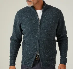 Alan Paine Full Zip Cardigan Blue Night