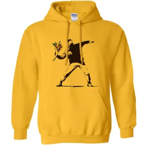 Banksy Throwing Flowers Hoodie