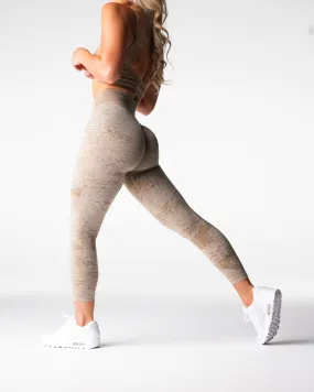 Beige Digital Seamless Leggings