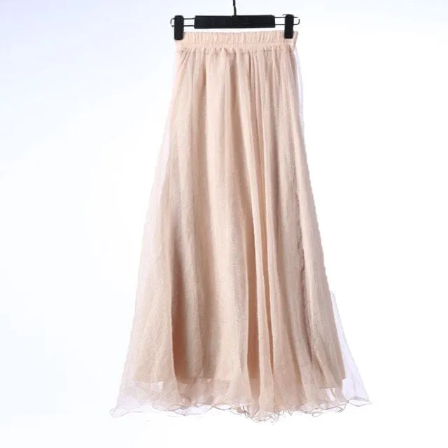 Boho Ruffled Chiffon Skirt