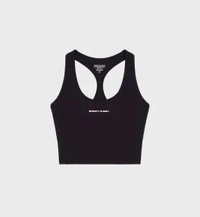 Bold Logo Sports Tank - Black/White