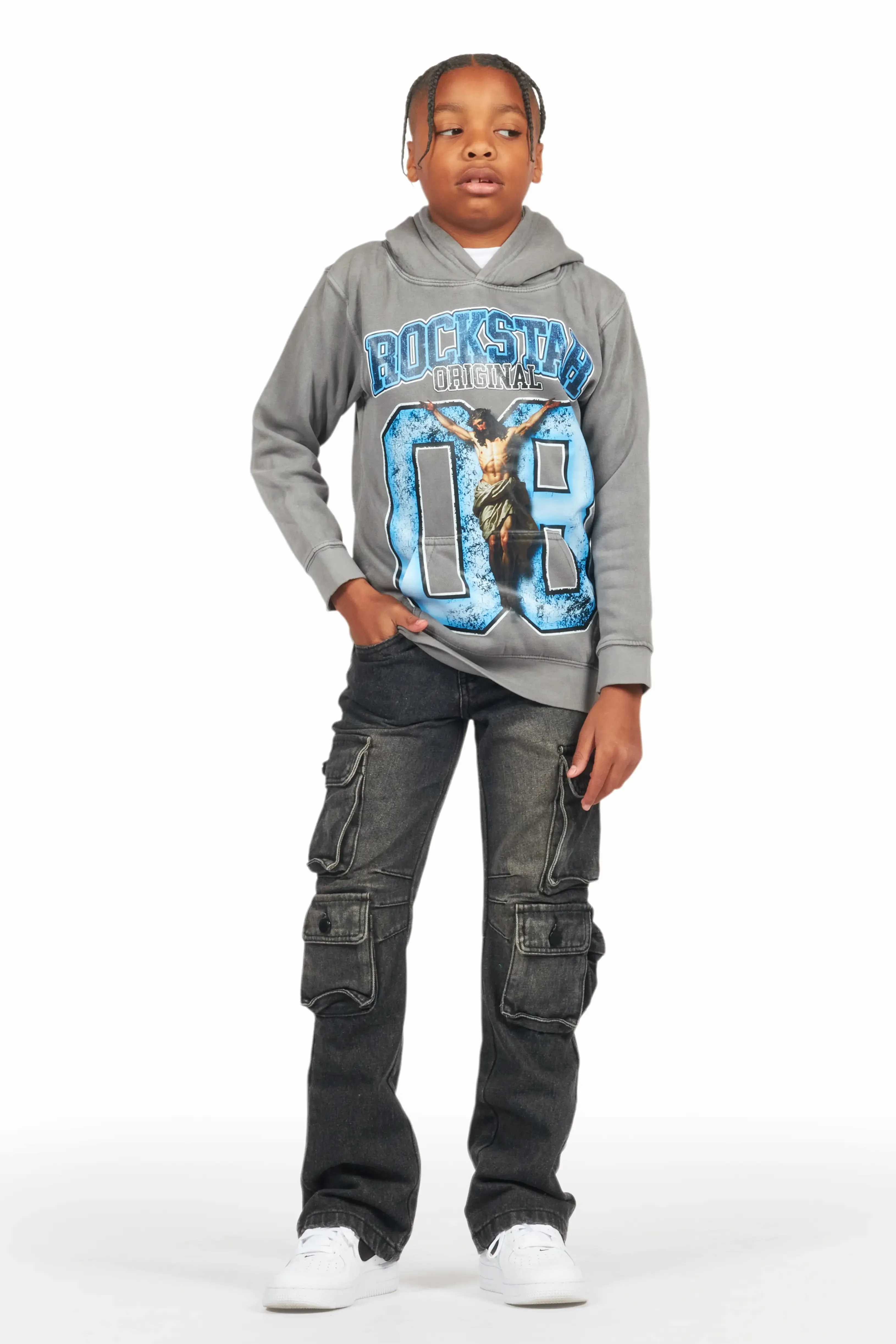 Boys Cortie Black Baggy Fit Jean