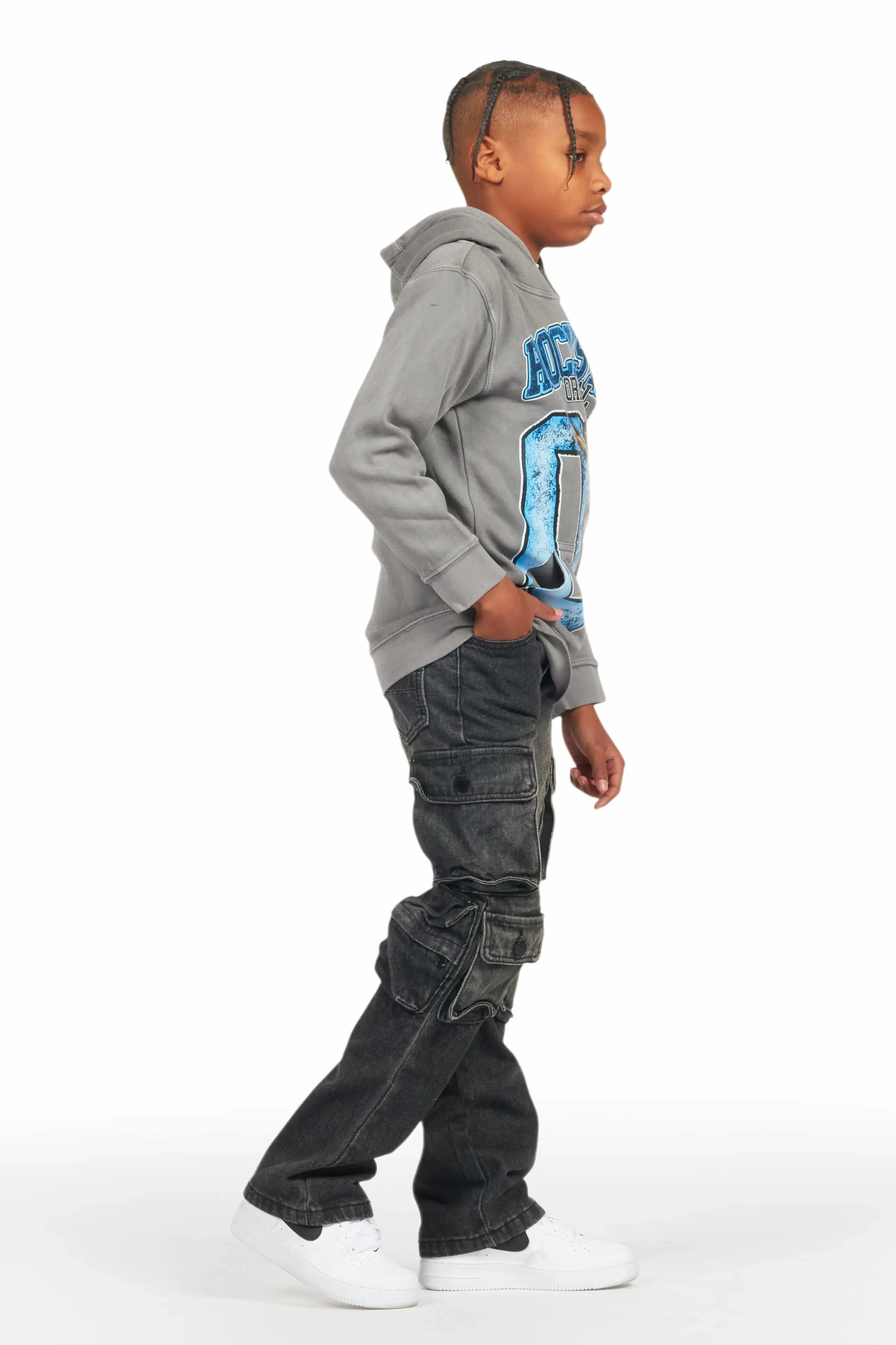 Boys Cortie Black Baggy Fit Jean