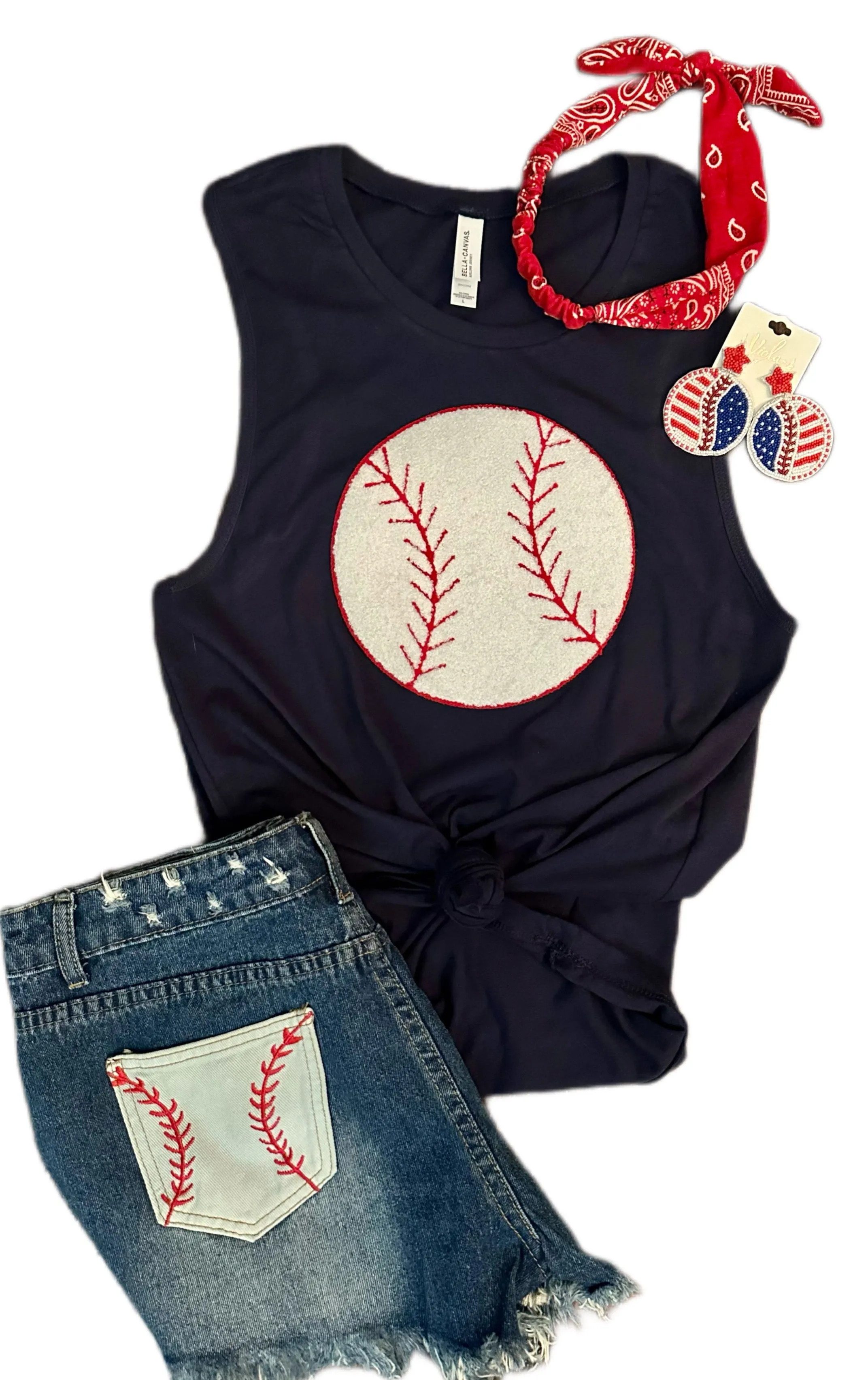 Chenille Patch Baseball Tanks