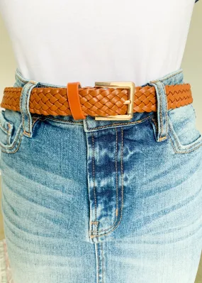 Cognac Woven Belt