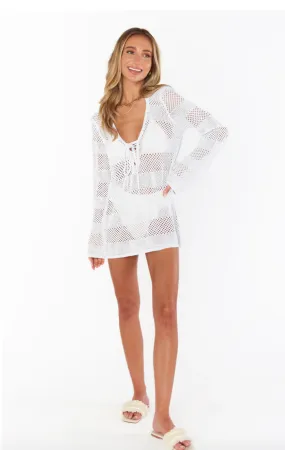 Come Around Coverup ~ White Crochet