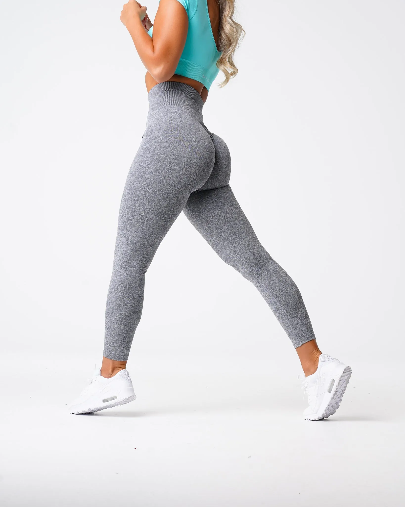 Grey Scrunch Seamless Leggings