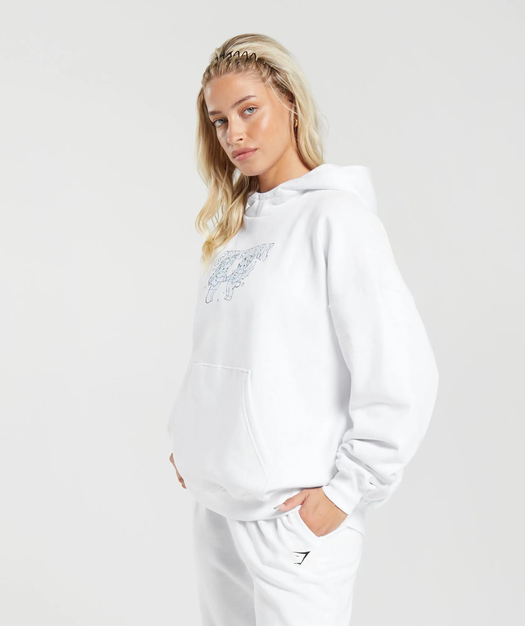 Gymshark Cherub Graphic Hoodie - White