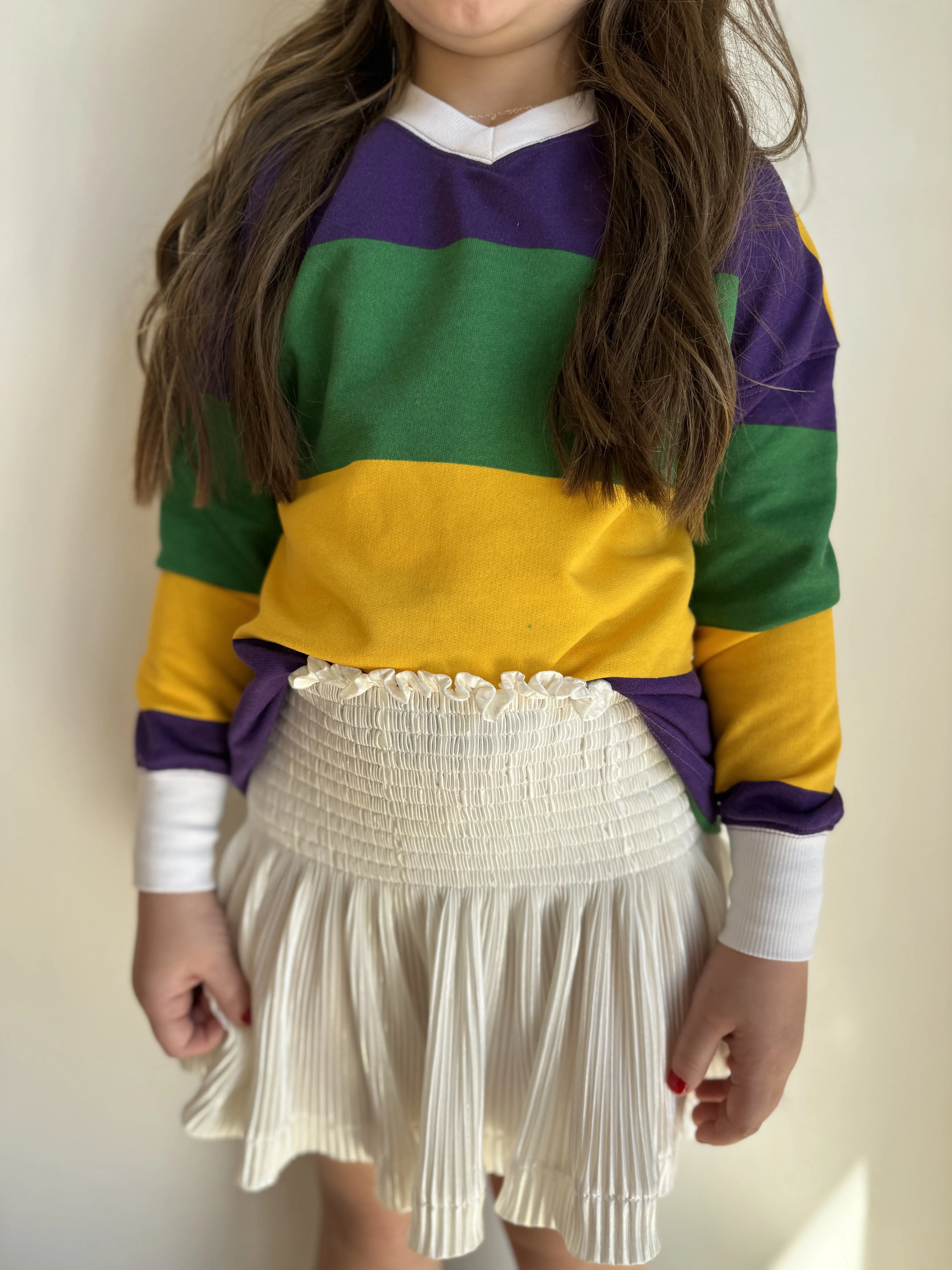 Kid's Mardi Gras Striped Shirt