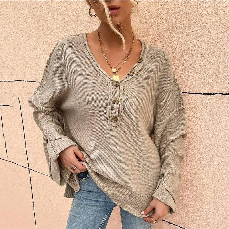 Long Sleeve Knitted Sweater Pullover Jumper