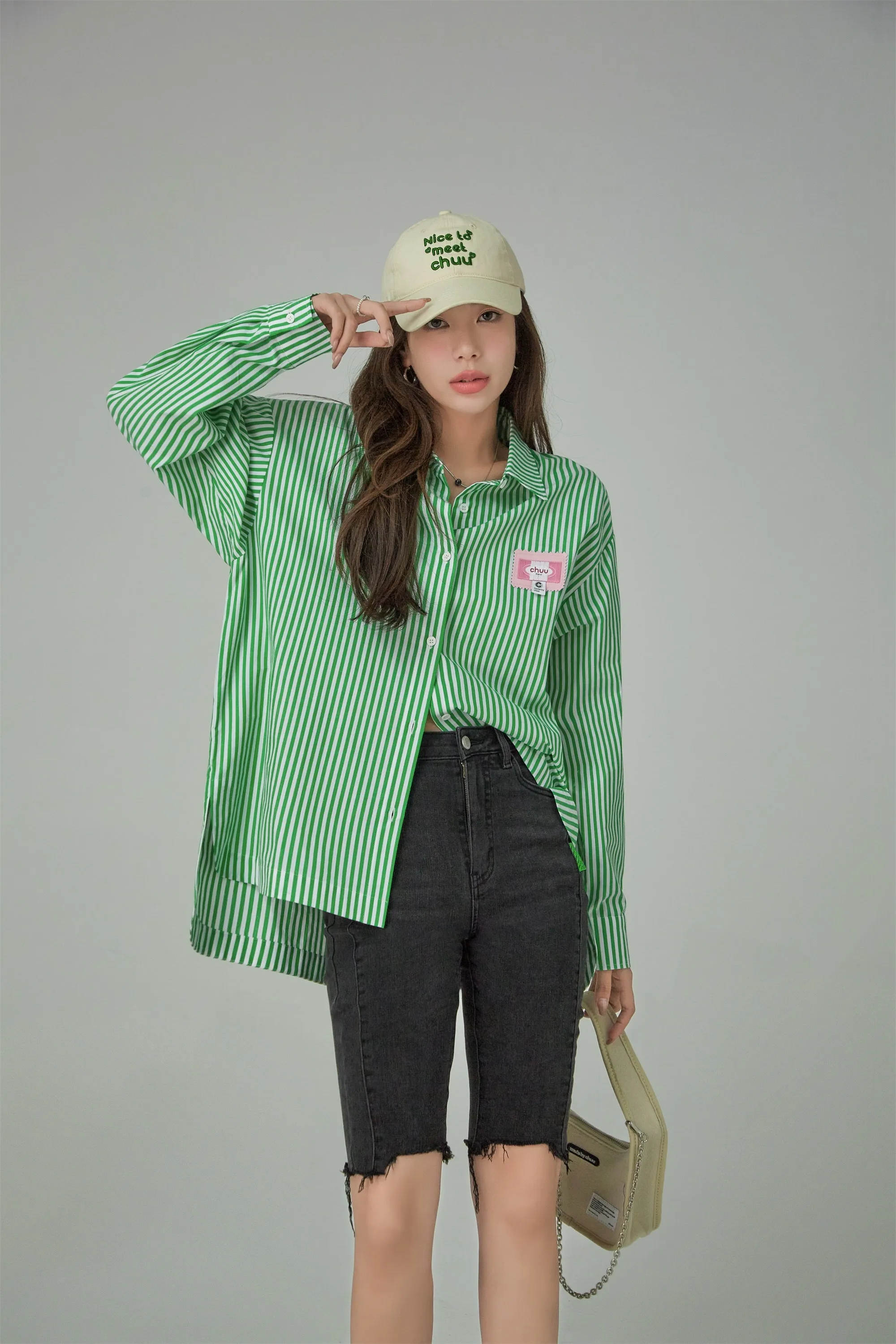 Made By Chuu Button Striped Shirt