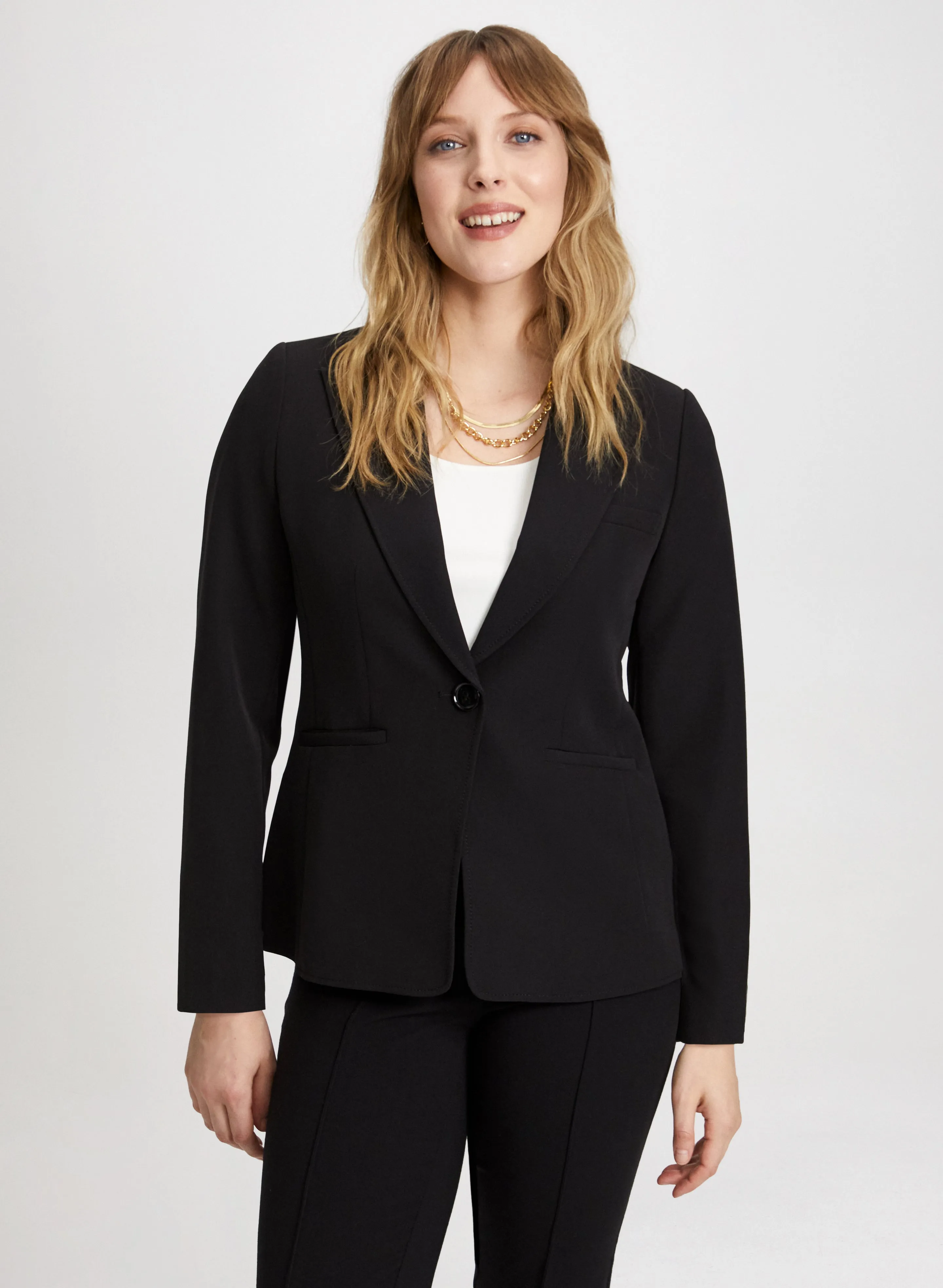 Notched Collar Blazer