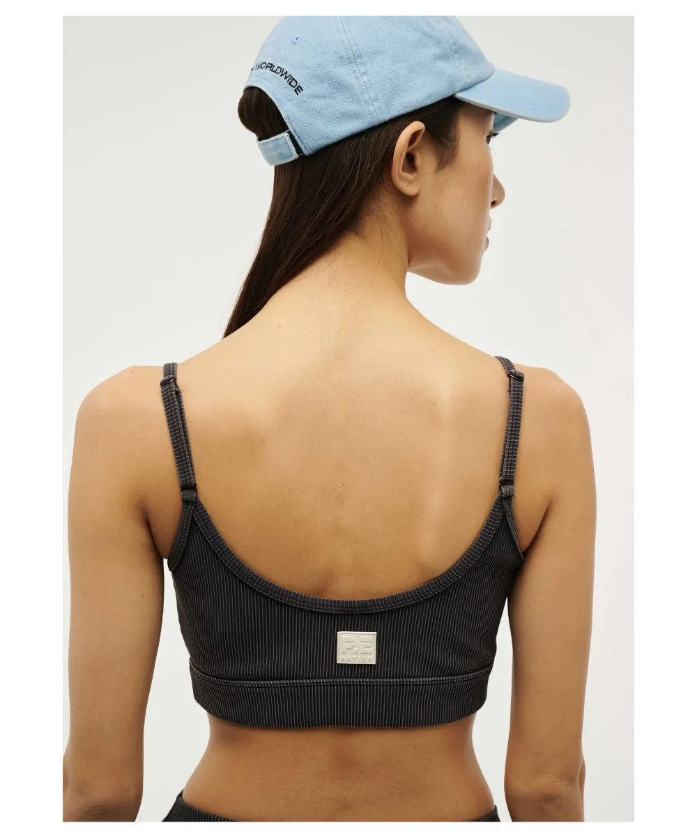 P.E Nation Actualise Sports Bra (Washed Black)