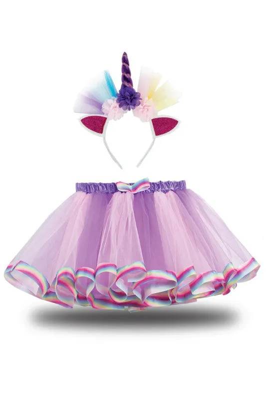 Purple Tutu Pettiskirt with Headband