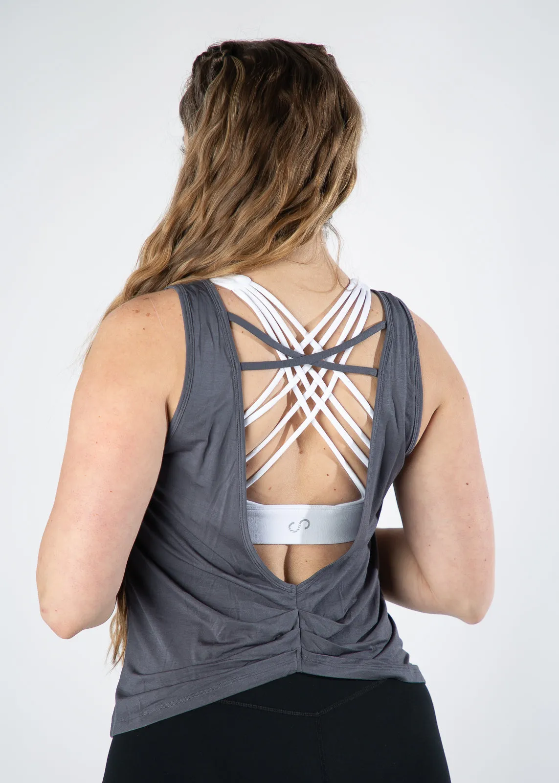 Scrunch Back Tank Top | Storm