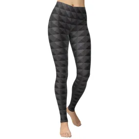 Seamless Cube Pattern Yoga Leggings