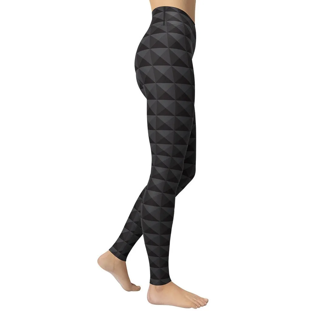 Seamless Cube Pattern Yoga Leggings