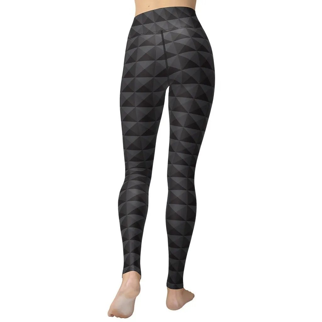 Seamless Cube Pattern Yoga Leggings