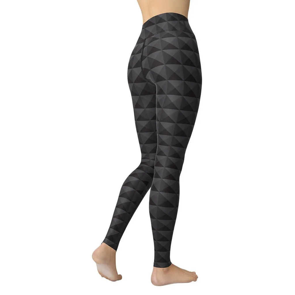 Seamless Cube Pattern Yoga Leggings