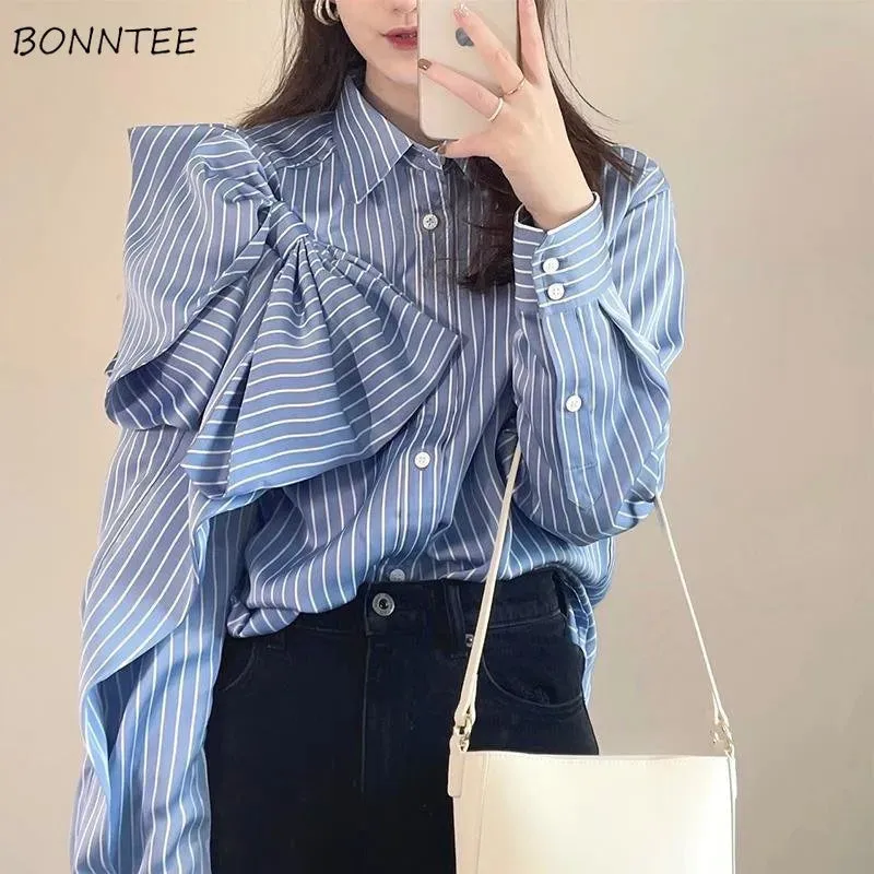 Striped Bow Blouse