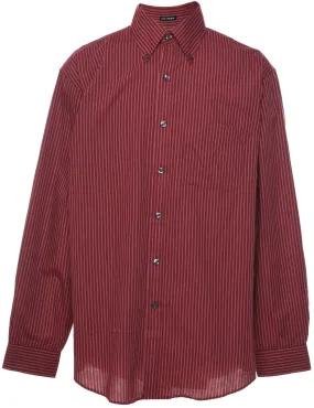 Striped Maroon Shirt - M