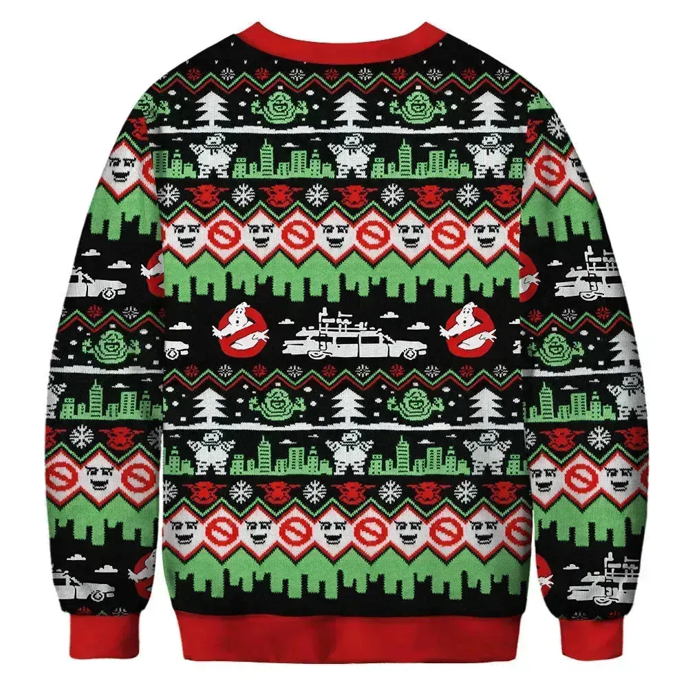 Ugly Funny Christmas print Knit Couple sweater