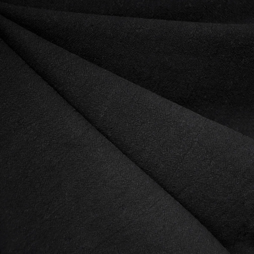 Washed Crinkle Cotton Solid Black