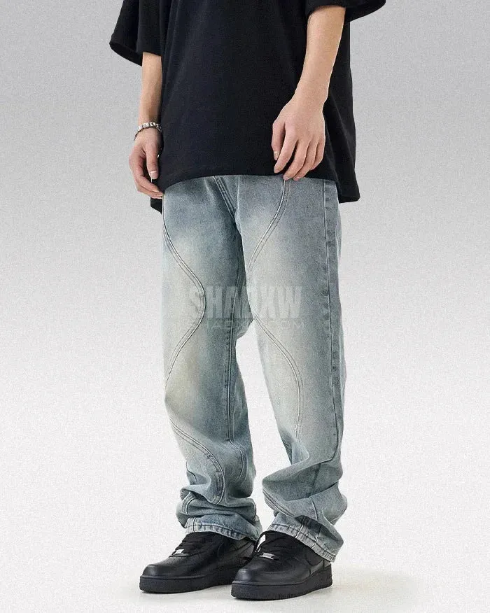 Y2K Light Blue Baggy Jeans